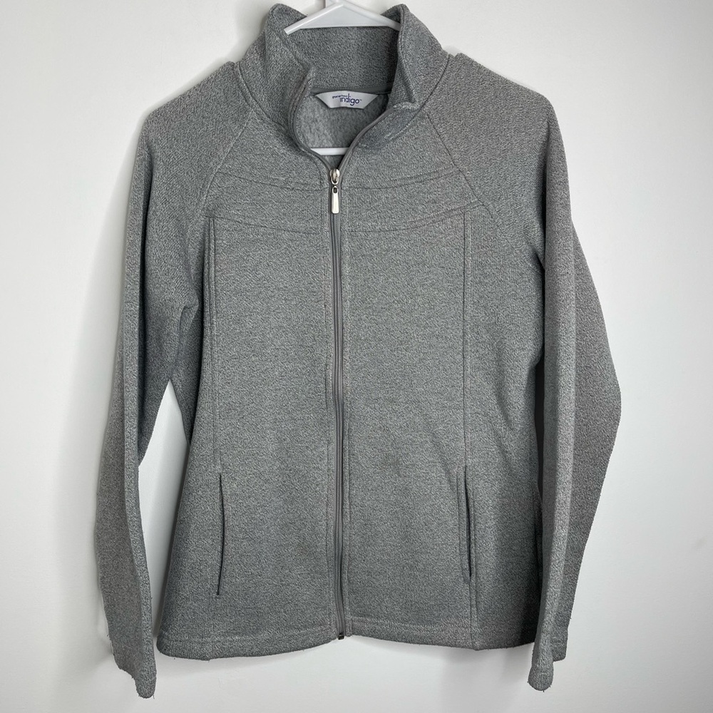 Great Northwest Indigo Gray Zip-Up polyester Utility Jacket size Medium